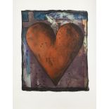 Jim Dine (American, born 1935) The Hand-Coloured Viennese Hearts V and VII Screenprints with soft...