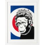 Banksy (British, b. 1975) Monkey Queen Screenprint in colours, 2003, on wove, numbered 346/750 i...