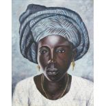 Akinola Lasekan (Nigerian, 1921-1972) Portrait of a Yoruba Lady