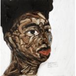 Amoako Boafo (Ghanaian, born 1984) Portrait