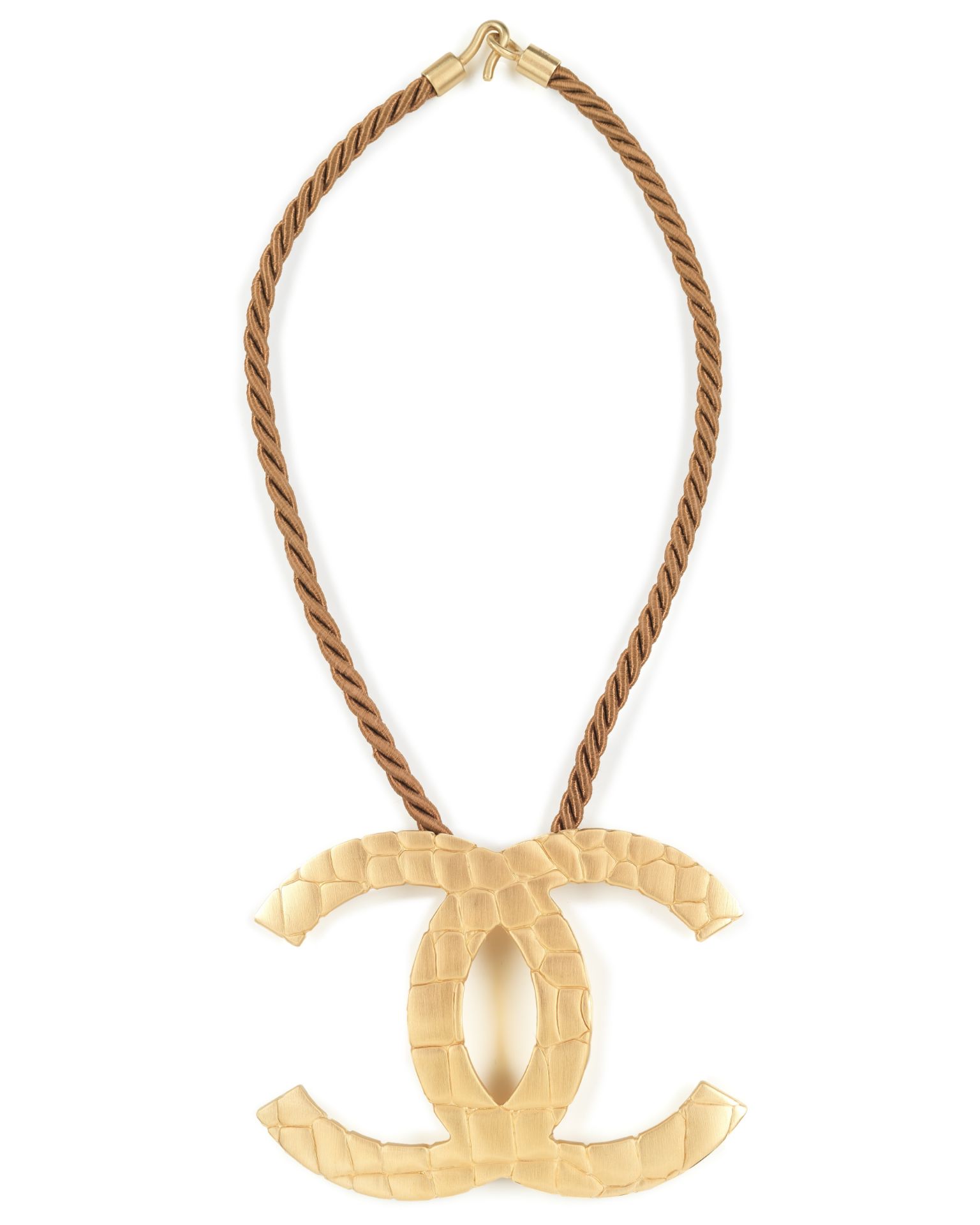 Oversized Gilt CC Necklace, Chanel, c. 2007, (Includes box)