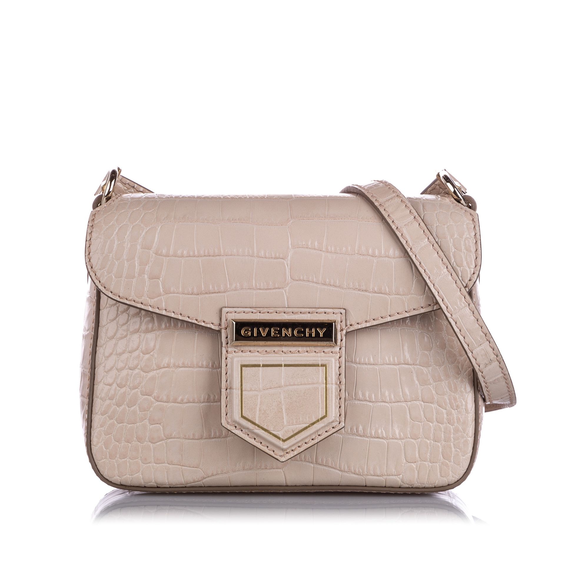 Blush Mini Nobile Embossed Leather Crossbody Bag, Givenchy, (Includes dust bag)