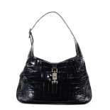 Black Crocodile Jackie Bag, Gucci, 1990s, (Includes dust bag)