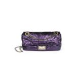 Metallic Purple Reissue 277 Double Flap Bag, Chanel, c. 2008-09, (Includes serial sticker)