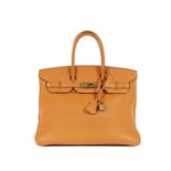 Orange H Swift Birkin 35, Hermès, c. 2008, (Includes padlock, keys, cloche, rain jacket, dust bag...