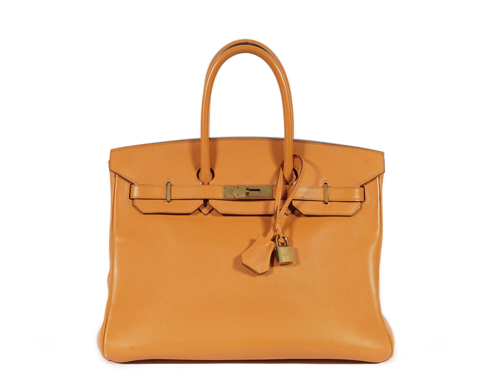 Orange H Swift Birkin 35, Hermès, c. 2008, (Includes padlock, keys, cloche, rain jacket, dust bag...