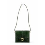 Emerald Green Porosus Crocodile Sequana Bag, Hermès, c. 1982,