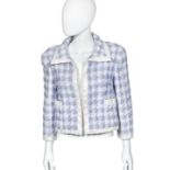 Metallic Lilac Boucle Cropped Jacket, Chanel, 1990s,