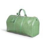 Borneo Green Epi Keepall 55, Louis Vuitton, (Includes luggage tag, padlock and keys)