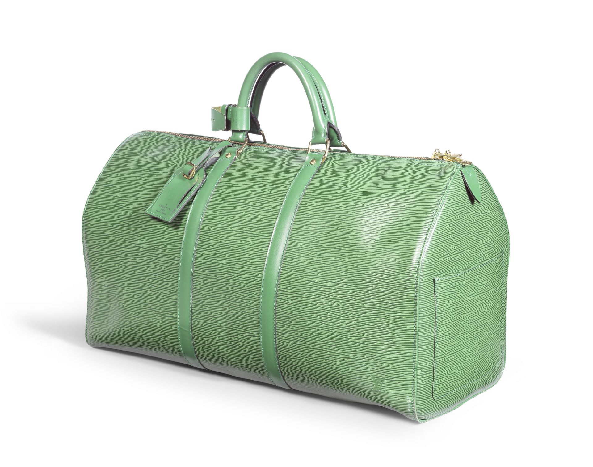 Borneo Green Epi Keepall 55, Louis Vuitton, (Includes luggage tag, padlock and keys)