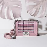 Pink Braided Small Boy Bag, Chanel, c. 2017-18, (Includes serial sticker )