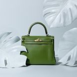 Pelouse Swift Kelly 25, Hermès, c. 2010, (Includes strap, padlock, keys, cloche, rain jacket and...