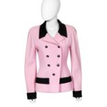 Pink and Black Crepe Blazer, Chanel, c. 1990,