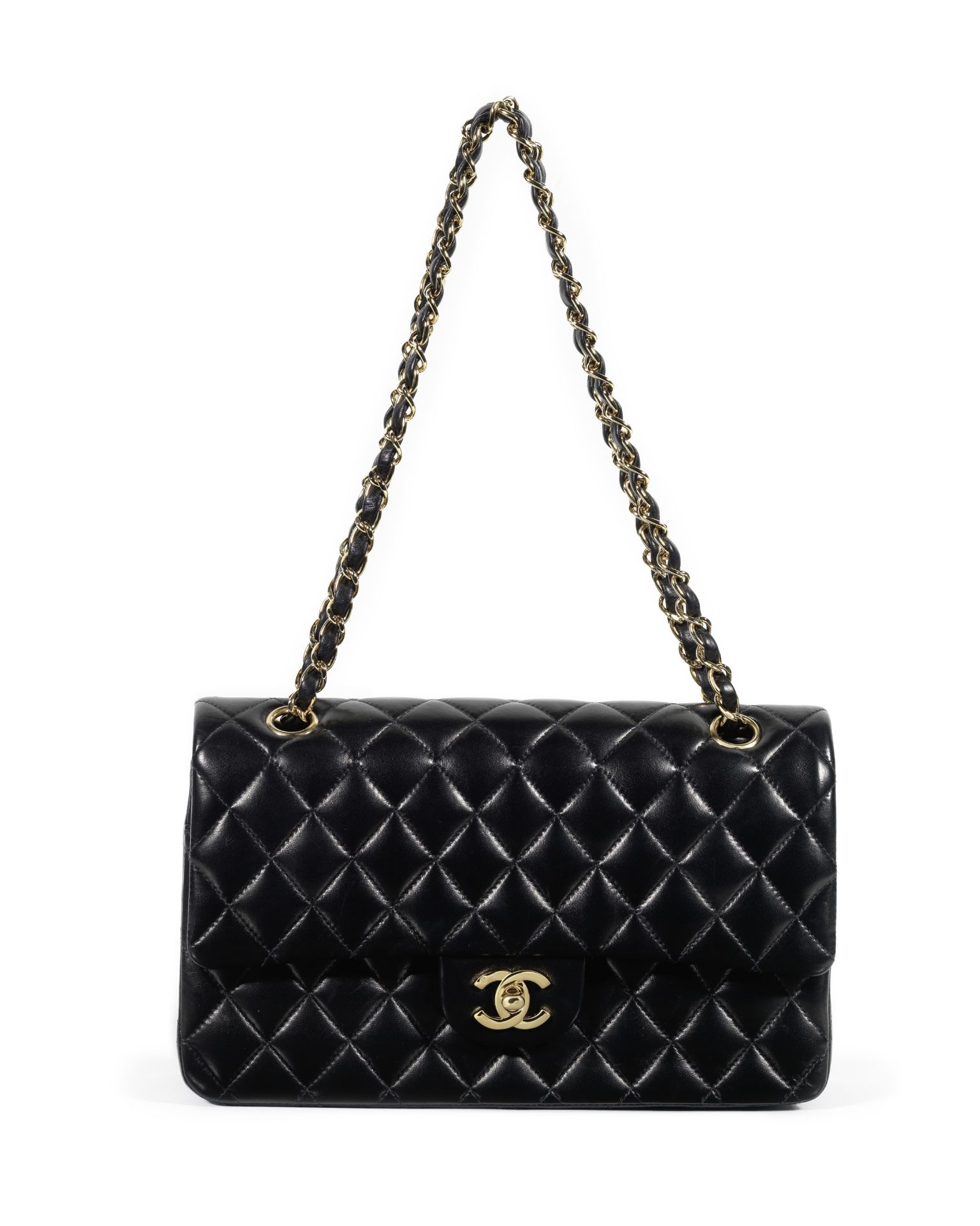 Black Lambskin Classic 2.55 Double Flap Bag, Chanel, c. 2004-05, (Includes serial sticker, authe...