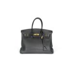 Black Togo Birkin 35, Hermès, c. 2004, (Includes padlock, keys and cloche)