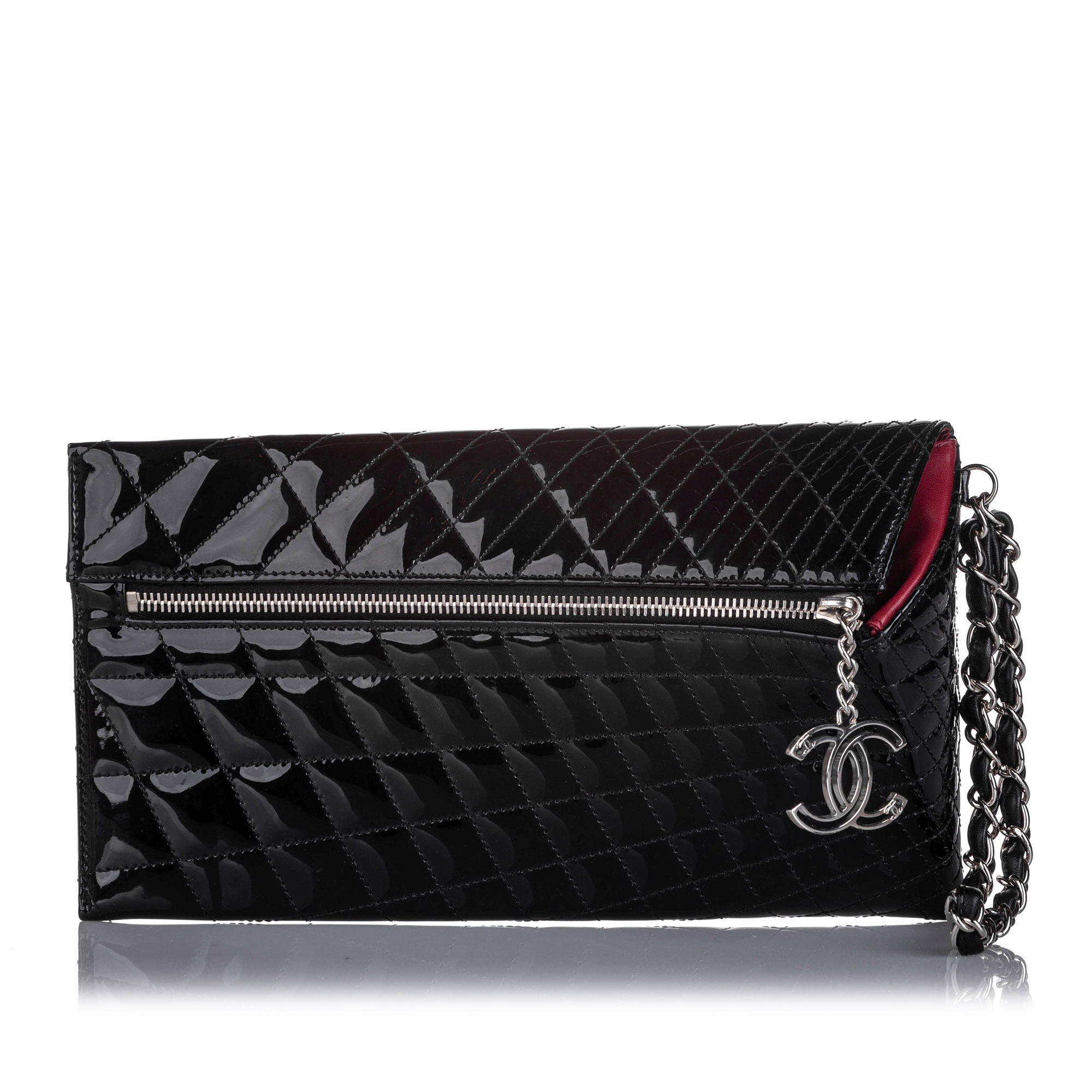 Black Patent Kaleidoscope Clutch Bag, Chanel, c. 2008-09, (Includes serial code and dust bag)