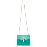 Emerald Green Serpeti Forever Bag, Bulgari, 2010s, (Includes leather backed mirror and dust bag )