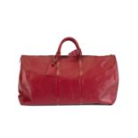 Red Epi Leather Keepall 55, Louis Vuitton, c. 1990, (Includes luggage tag)