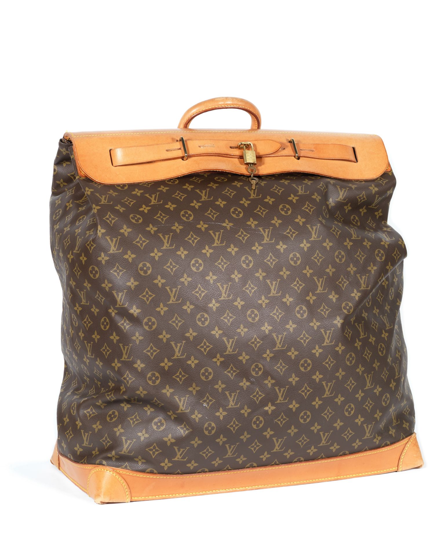 Monogram Steamer 55 Bag, Louis Vuitton, c. 1991, (Includes padlock and keys)