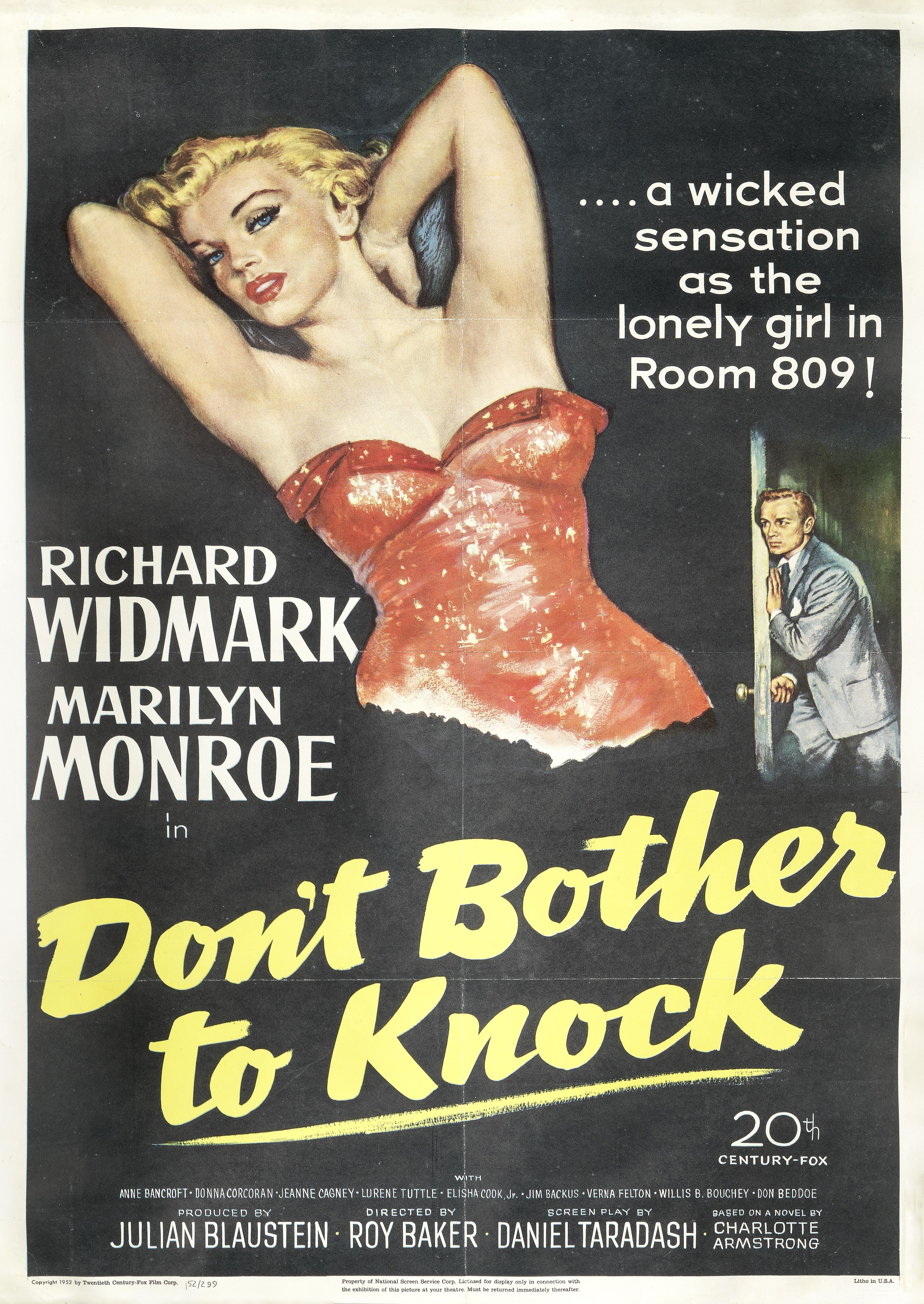 Don't Bother To Knock, Twentieth Century Fox, 1952,