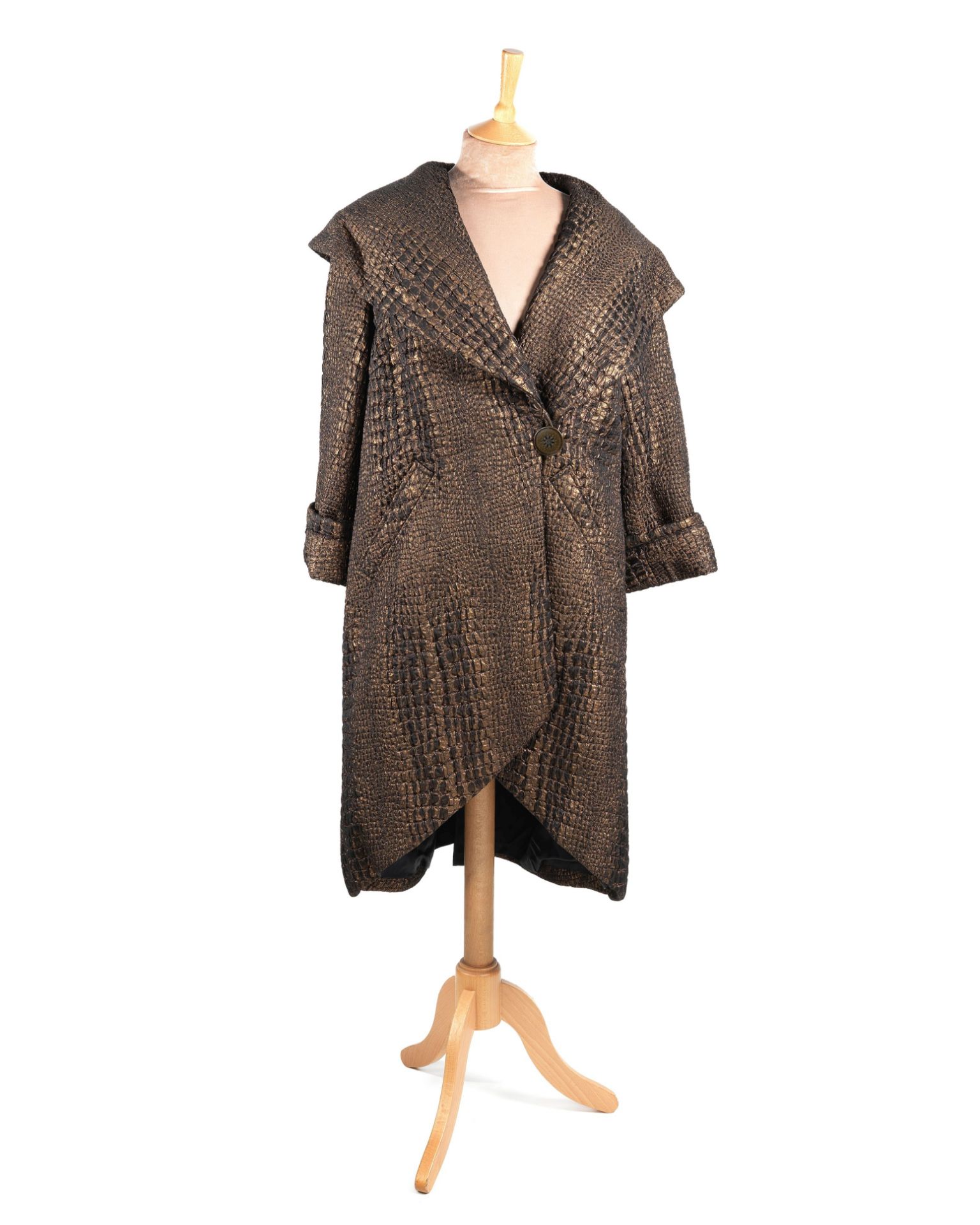 The Children Act: A screen-used bronze brocade evening coat worn by Emma Thompson for her role as...