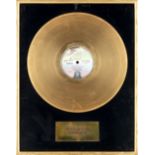 Status Quo: A French 'Gold' disc award for the 1975 album On The Level,
