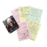 The Lord of the Rings: A large group of call sheets signed by Bernard Hill who played 'King Théod...