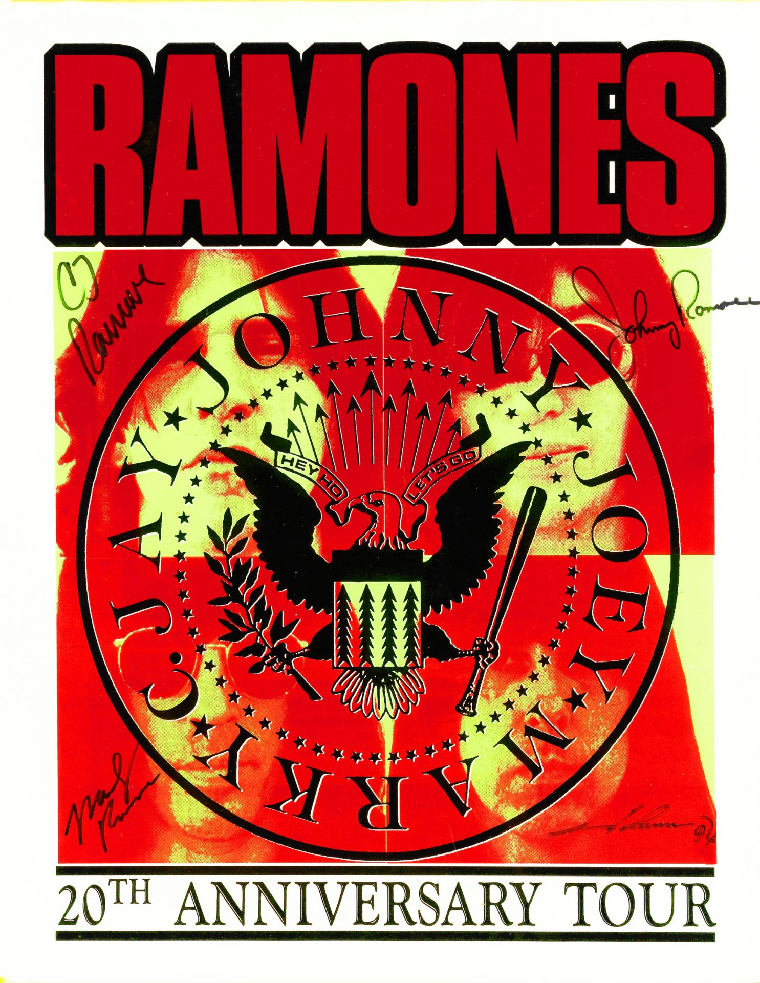 The Ramones: A Signed 20th Anniversary Tour Poster, 1994, 3