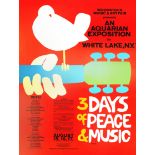 Woodstock: A poster signed by Arnold Scolnick, 1969,