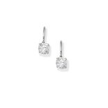 De Beers: 'Classic Solitaire Diamond Sleeper' pendent earrings