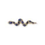 Sapphire and gem-set serpent Brooch