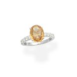 Yellow sapphire ring