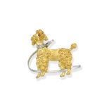 Gem-set poodle brooch