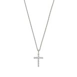 Diamond Latin cross pendant necklace