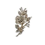 Diamond flower brooch, circa 1890