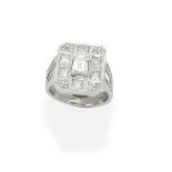 Diamond plaque ring