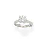 Diamond single-stone ring