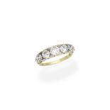 Diamond five-stone ring