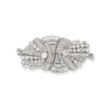 Diamond double clip brooch, circa 1950