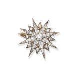 Diamond star brooch, circa 1890
