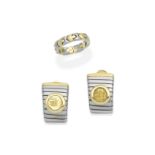 Bulgari: 'Monete' earclips and a ring (2)