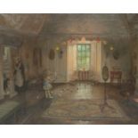 John Henry Lorimer, RSA RSW RWS RP (British, 1856-1936) The Birthday Party 118 x 143 cm. (46 7/16...