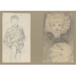 Phoebe Anna Traquair HRSA (1852-1936) Miscellaneous figure studies on paper, overall mount size 3...