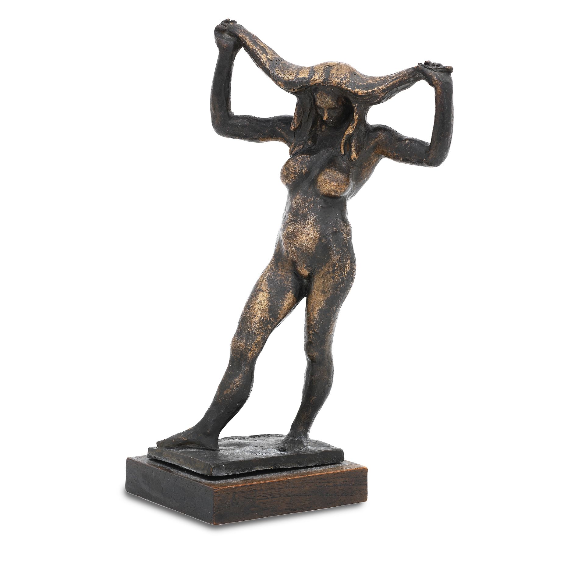 Vincent Butler RSA (British, born 1933) a bronze sculpture of a Girl with long hair