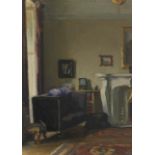 Harry Gordon Shields RBA (British, 1859-1935) Drawing Room, Eton Terrace, Edinburgh 36.5 x 26.5 c...