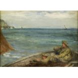 William McTaggart RSA RSW (1835-1910) Off Tarbert 30 x 41 cm. (11 13/16 x 16 1/8 in.) In modern ...