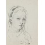 Phoebe Anna Traquair HRSA (1852-1936) 'Study of head' 17.8 x 12.9 cm. (7 x 5 1/16 in.) unframed