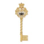 Of Edinburgh Interest: an 18ct gold presentation key, Royal Infirmary of Edinburgh, 1887-1897, by...