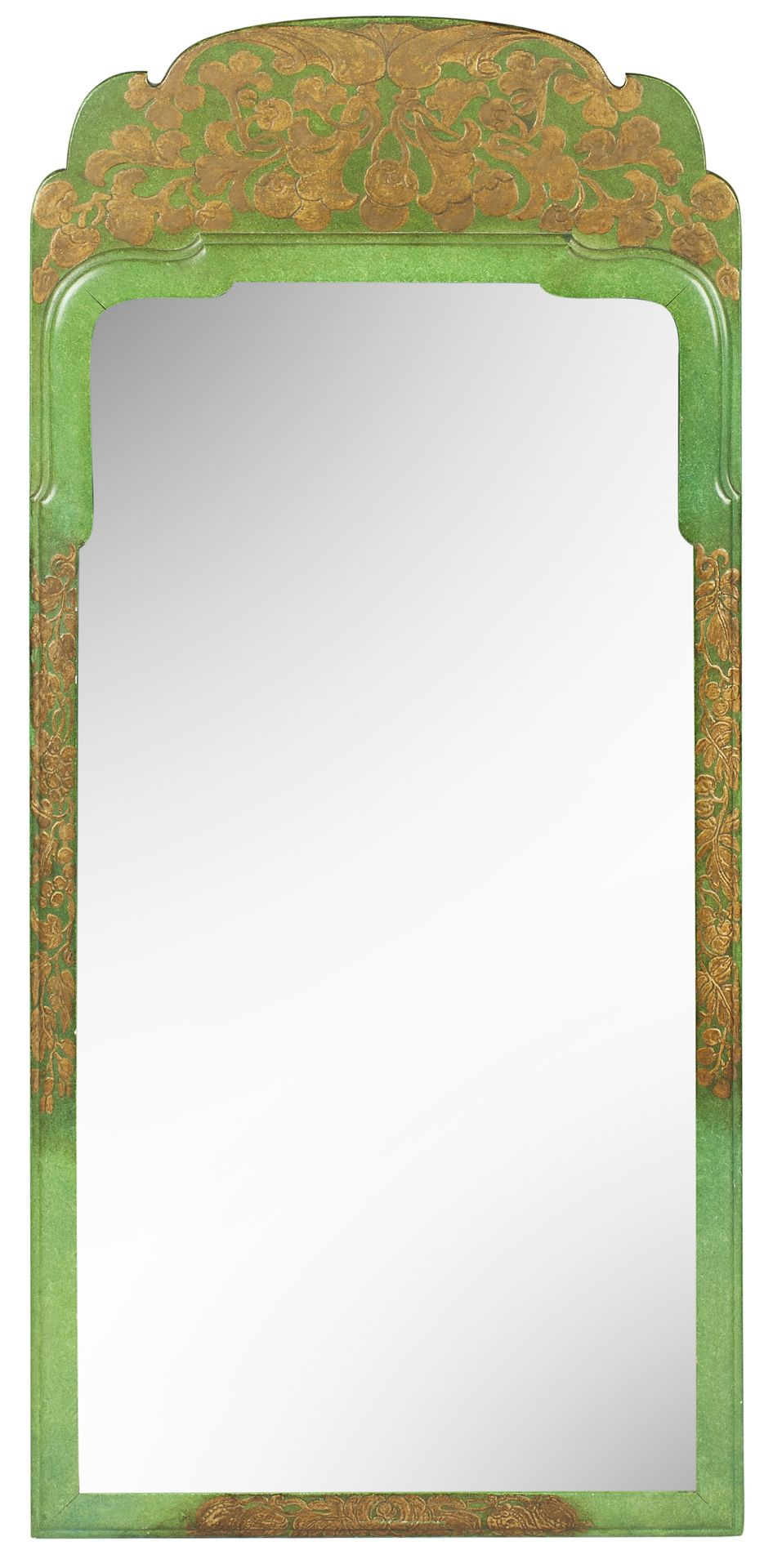 An early 20th century lacquered wall mirror probably by Whytock and Reid (2)