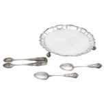 A George VI silver waiter, Davidson, Henderson & Sorley, Glasgow, 1936,